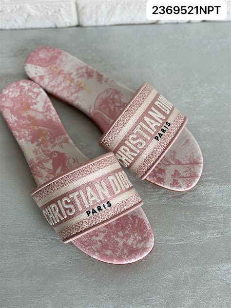 dior pink dad sandals|christian Dior slippers pink.